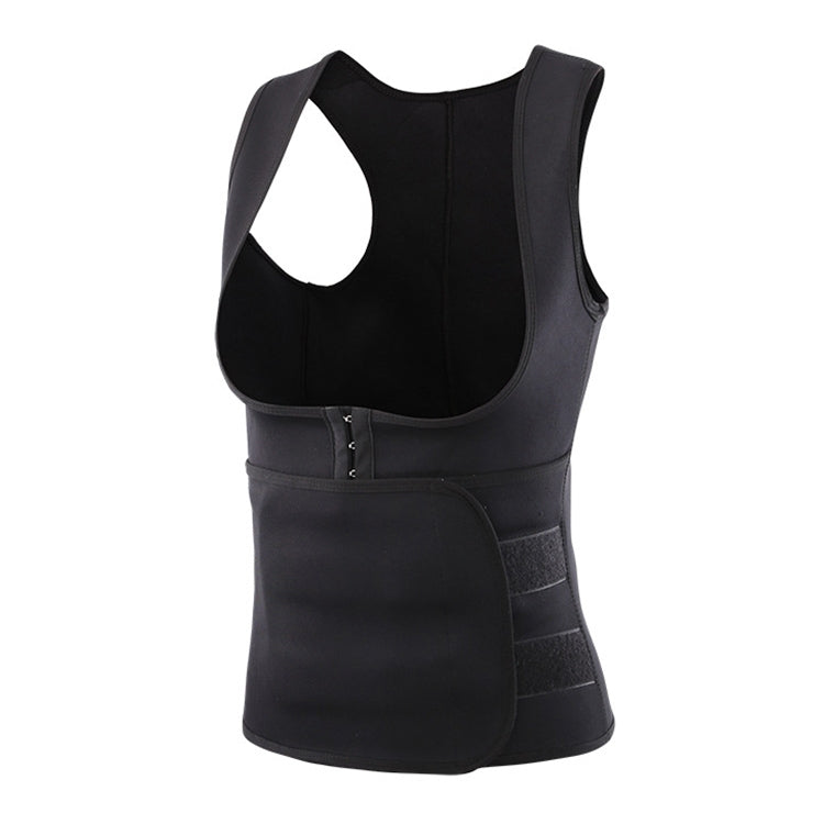 เสื้อกล้ามกระชับรูปร่างระบายเหงื่อ พร้อมเข็มขัดรัดเอว, S, M, XXXL, L, XL, XXL