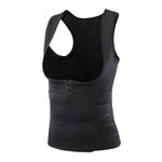 เสื้อกล้ามกระชับรูปร่างระบายเหงื่อ พร้อมเข็มขัดรัดเอว, S, M, XXXL, L, XL, XXL