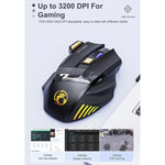 เมาส์เกมมิ่งไร้สายชาร์จได้ iMICE GW-X7 7 ปุ่ม เงียบ พร้อมไฟ RGB สีสันสดใส GW-X7 2.4G