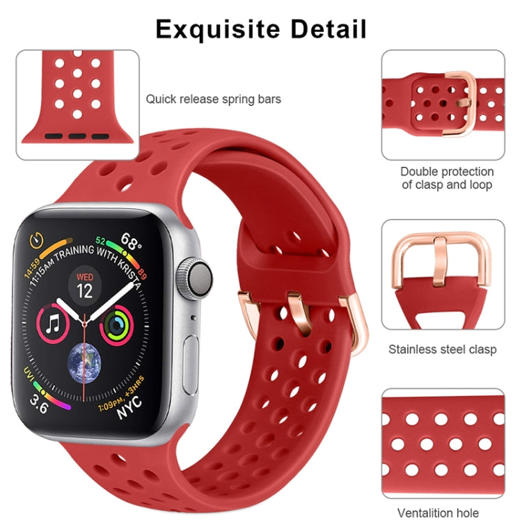 สายรัดนาฬิกาแบบซิลิโคนสำหรับ Apple Watch Series, 7 45mm / 6 & SE & 5 & 4 44mm / 3 & 2 & 1 42mm