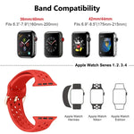 สายรัดนาฬิกาซิลิโคนสำหรับ Apple Watch Series, 7 41mm / 6 & SE & 5 & 4 40mm / 3 & 2 & 1 38mm