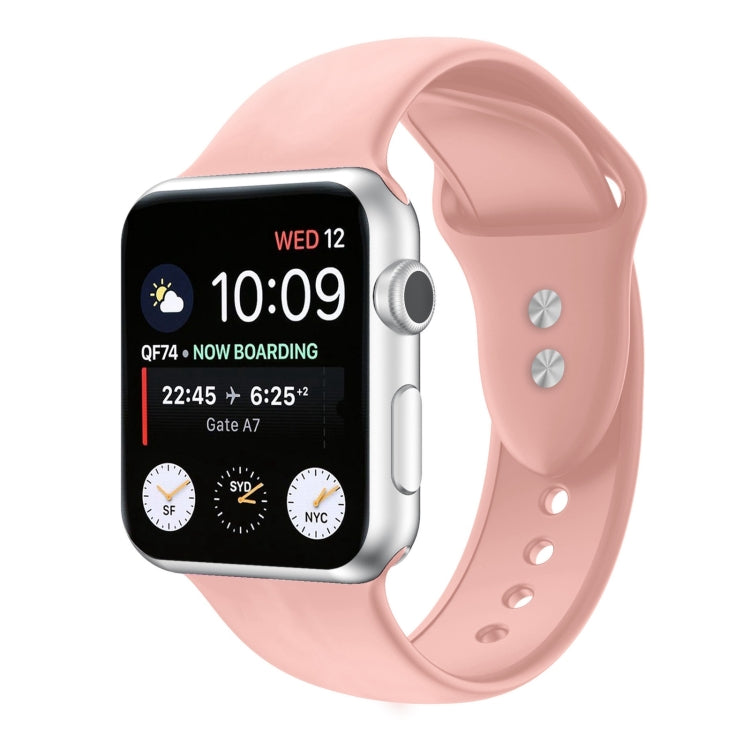 สายรัดนาฬิกาซิลิโคนแบบสองตะขอสำหรับ Apple Watch Series, 7 45mm / 6 & SE & 5 & 4 44mm / 3 & 2 & 1 42mm, 7 41mm / 6 & SE & 5 & 4 40mm / 3 & 2 & 1 38mm