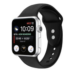 สายรัดนาฬิกาซิลิโคนแบบสองตะขอสำหรับ Apple Watch Series, 7 45mm / 6 & SE & 5 & 4 44mm / 3 & 2 & 1 42mm, 7 41mm / 6 & SE & 5 & 4 40mm / 3 & 2 & 1 38mm