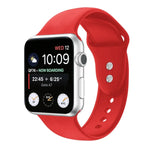 สายรัดนาฬิกาซิลิโคนแบบสองตะขอสำหรับ Apple Watch Series, 7 45mm / 6 & SE & 5 & 4 44mm / 3 & 2 & 1 42mm, 7 41mm / 6 & SE & 5 & 4 40mm / 3 & 2 & 1 38mm
