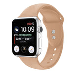 สายรัดนาฬิกาซิลิโคนแบบสองตะขอสำหรับ Apple Watch Series, 7 45mm / 6 & SE & 5 & 4 44mm / 3 & 2 & 1 42mm, 7 41mm / 6 & SE & 5 & 4 40mm / 3 & 2 & 1 38mm