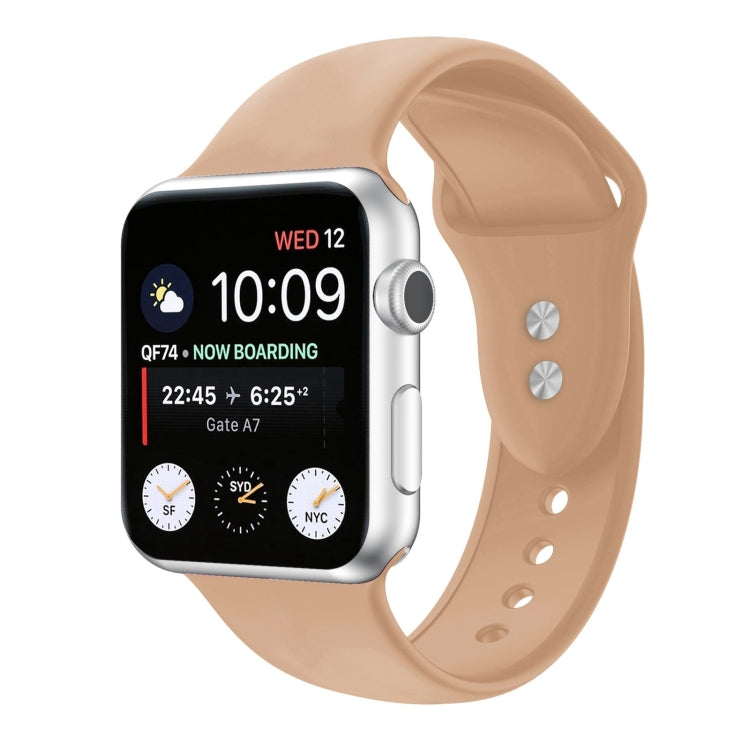 สายรัดนาฬิกาซิลิโคนแบบสองตะขอสำหรับ Apple Watch Series, 7 45mm / 6 & SE & 5 & 4 44mm / 3 & 2 & 1 42mm, 7 41mm / 6 & SE & 5 & 4 40mm / 3 & 2 & 1 38mm