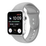 สายรัดนาฬิกาซิลิโคนแบบสองตะขอสำหรับ Apple Watch Series, 7 45mm / 6 & SE & 5 & 4 44mm / 3 & 2 & 1 42mm, 7 41mm / 6 & SE & 5 & 4 40mm / 3 & 2 & 1 38mm