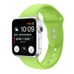 สายรัดนาฬิกาซิลิโคนแบบสองตะขอสำหรับ Apple Watch Series, 7 45mm / 6 & SE & 5 & 4 44mm / 3 & 2 & 1 42mm, 7 41mm / 6 & SE & 5 & 4 40mm / 3 & 2 & 1 38mm