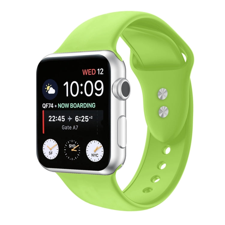 สายรัดนาฬิกาซิลิโคนแบบสองตะขอสำหรับ Apple Watch Series, 7 45mm / 6 & SE & 5 & 4 44mm / 3 & 2 & 1 42mm, 7 41mm / 6 & SE & 5 & 4 40mm / 3 & 2 & 1 38mm