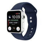 สายรัดนาฬิกาซิลิโคนแบบสองตะขอสำหรับ Apple Watch Series, 7 45mm / 6 & SE & 5 & 4 44mm / 3 & 2 & 1 42mm, 7 41mm / 6 & SE & 5 & 4 40mm / 3 & 2 & 1 38mm