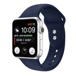 สายรัดนาฬิกาซิลิโคนแบบสองตะขอสำหรับ Apple Watch Series, 7 45mm / 6 & SE & 5 & 4 44mm / 3 & 2 & 1 42mm, 7 41mm / 6 & SE & 5 & 4 40mm / 3 & 2 & 1 38mm