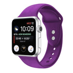 สายรัดนาฬิกาซิลิโคนแบบสองตะขอสำหรับ Apple Watch Series, 7 45mm / 6 & SE & 5 & 4 44mm / 3 & 2 & 1 42mm, 7 41mm / 6 & SE & 5 & 4 40mm / 3 & 2 & 1 38mm