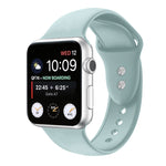 สายรัดนาฬิกาซิลิโคนแบบสองตะขอสำหรับ Apple Watch Series, 7 45mm / 6 & SE & 5 & 4 44mm / 3 & 2 & 1 42mm, 7 41mm / 6 & SE & 5 & 4 40mm / 3 & 2 & 1 38mm