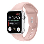 สายรัดนาฬิกาซิลิโคนแบบสองตะขอสำหรับ Apple Watch Series, 7 45mm / 6 & SE & 5 & 4 44mm / 3 & 2 & 1 42mm, 7 41mm / 6 & SE & 5 & 4 40mm / 3 & 2 & 1 38mm