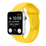 สายรัดนาฬิกาซิลิโคนแบบสองตะขอสำหรับ Apple Watch Series, 7 45mm / 6 & SE & 5 & 4 44mm / 3 & 2 & 1 42mm, 7 41mm / 6 & SE & 5 & 4 40mm / 3 & 2 & 1 38mm