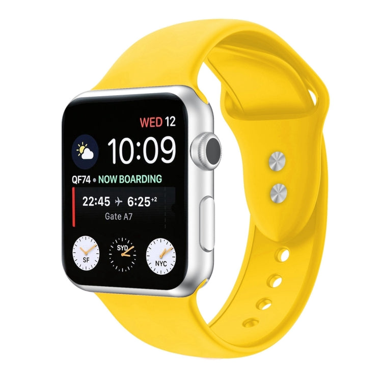 สายรัดนาฬิกาซิลิโคนแบบสองตะขอสำหรับ Apple Watch Series, 7 45mm / 6 & SE & 5 & 4 44mm / 3 & 2 & 1 42mm, 7 41mm / 6 & SE & 5 & 4 40mm / 3 & 2 & 1 38mm