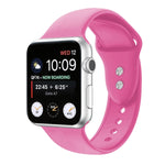 สายรัดนาฬิกาซิลิโคนแบบสองตะขอสำหรับ Apple Watch Series, 7 45mm / 6 & SE & 5 & 4 44mm / 3 & 2 & 1 42mm, 7 41mm / 6 & SE & 5 & 4 40mm / 3 & 2 & 1 38mm