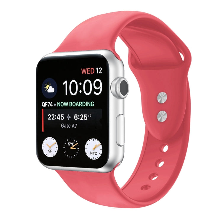 สายรัดนาฬิกาซิลิโคนแบบสองตะขอสำหรับ Apple Watch Series, 7 45mm / 6 & SE & 5 & 4 44mm / 3 & 2 & 1 42mm, 7 41mm / 6 & SE & 5 & 4 40mm / 3 & 2 & 1 38mm