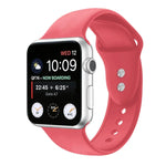 สายรัดนาฬิกาซิลิโคนแบบสองตะขอสำหรับ Apple Watch Series, 7 45mm / 6 & SE & 5 & 4 44mm / 3 & 2 & 1 42mm, 7 41mm / 6 & SE & 5 & 4 40mm / 3 & 2 & 1 38mm