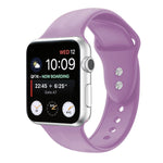 สายรัดนาฬิกาซิลิโคนแบบสองตะขอสำหรับ Apple Watch Series, 7 45mm / 6 & SE & 5 & 4 44mm / 3 & 2 & 1 42mm, 7 41mm / 6 & SE & 5 & 4 40mm / 3 & 2 & 1 38mm