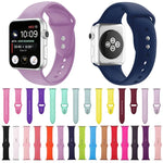 สายรัดนาฬิกาซิลิโคนแบบสองตะขอสำหรับ Apple Watch Series, 7 45mm / 6 & SE & 5 & 4 44mm / 3 & 2 & 1 42mm, 7 41mm / 6 & SE & 5 & 4 40mm / 3 & 2 & 1 38mm