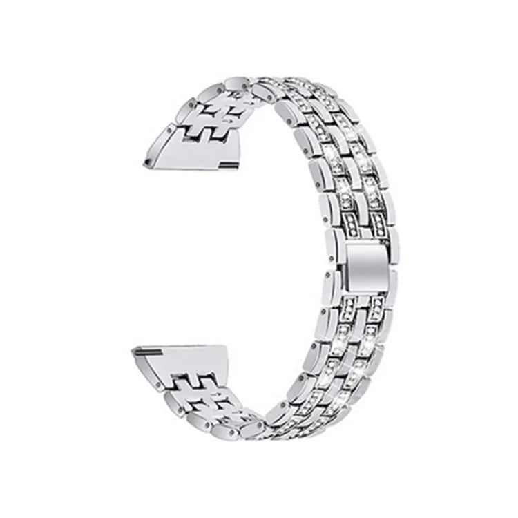 สายเหล็กประดับเพชรสองแถวเปลี่ยนได้ สำหรับ Samsung Smart Watch ขนาด 22 มม.