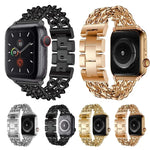 สายรัดนาฬิกาแบบโลหะคาวบอยสำหรับ Apple Watch Series, 7 41mm / 6 & SE & 5 & 4 40mm / 3 & 2 & 1 38mm, 7 45mm / 6 & SE & 5 & 4 44mm / 3 & 2 & 1 42mm
