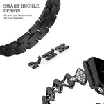 สายรัดนาฬิกาแบบโลหะรูปทรงเซกเตอร์เพชรสำหรับ Apple Watch Series, 7 41mm / 6 & SE & 5 & 4 40mm / 3 & 2 & 1 38mm, 7 45mm / 6 & SE & 5 & 4 44mm / 3 & 2 & 1 42mm