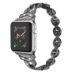 สายรัดนาฬิกาแบบเหล็กกล้าไร้สนิมเพชรสำหรับ Apple Watch Series, 7 41mm / 6 & SE & 5 & 4 40mm / 3 & 2 & 1 38mm, 7 45mm / 6 & SE & 5 & 4 44mm / 3 & 2 & 1 42mm