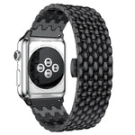 สายรัดนาฬิกาแบบโลหะลายเกล็ดปลา สำหรับ Apple Watch Series, 7 41mm / 6 & SE & 5 & 4 40mm / 3 & 2 & 1 38mm, 7 45mm / 6 & SE & 5 & 4 44mm / 3 & 2 & 1 42mm