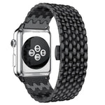 สายรัดนาฬิกาแบบโลหะลายเกล็ดปลา สำหรับ Apple Watch Series, 7 41mm / 6 & SE & 5 & 4 40mm / 3 & 2 & 1 38mm, 7 45mm / 6 & SE & 5 & 4 44mm / 3 & 2 & 1 42mm