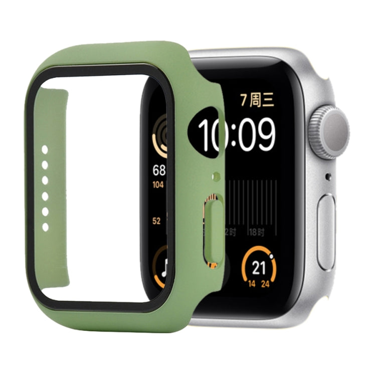 เคสป้องกัน PC+กระจกนิรภัยแบบกันกระแทก พร้อมกล่องบรรจุ สำหรับ Apple Watch 44mm (สีส้ม), สำหรับ Apple Watch Series 6 / 5 / 4 / Watch SE 44mm, สำหรับ Apple Watch Series 6 & SE & 5 & 4 44mm, สำหรับ Apple Watch Series 3 & 2 & 1 42mm