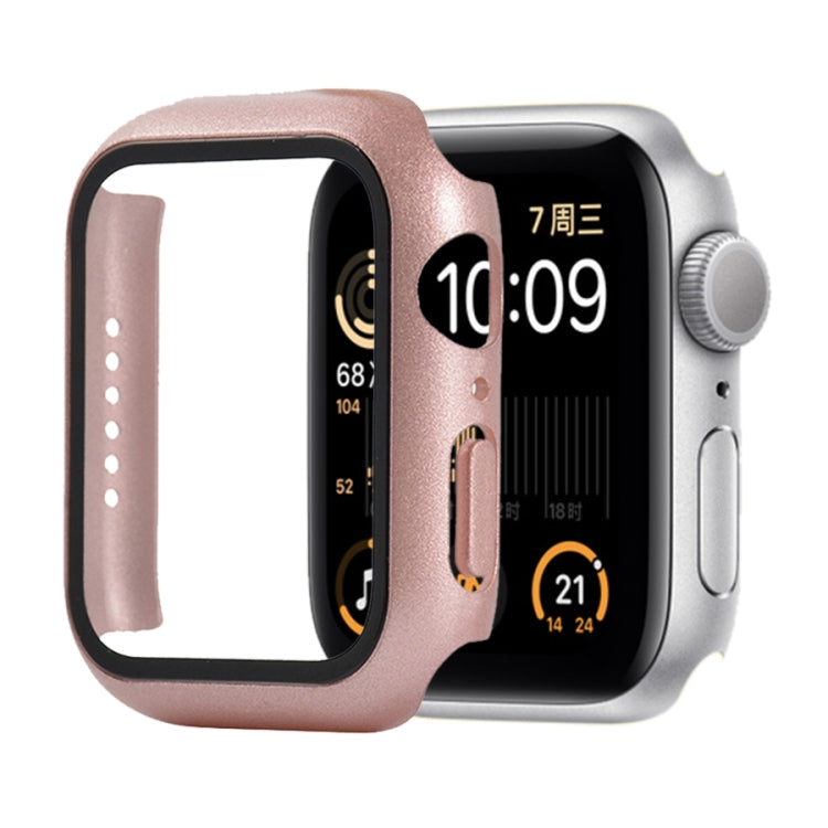 เคสป้องกัน PC+กระจกนิรภัยแบบกันกระแทก พร้อมกล่องบรรจุ สำหรับ Apple Watch 44mm (สีส้ม), สำหรับ Apple Watch Series 6 / 5 / 4 / Watch SE 44mm, สำหรับ Apple Watch Series 6 & SE & 5 & 4 44mm, สำหรับ Apple Watch Series 3 & 2 & 1 42mm
