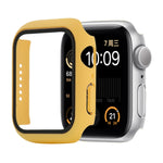 เคสป้องกัน PC+กระจกนิรภัยแบบกันกระแทก พร้อมกล่องบรรจุ สำหรับ Apple Watch 44mm (สีส้ม), สำหรับ Apple Watch Series 6 / 5 / 4 / Watch SE 44mm, สำหรับ Apple Watch Series 6 & SE & 5 & 4 44mm, สำหรับ Apple Watch Series 3 & 2 & 1 42mm