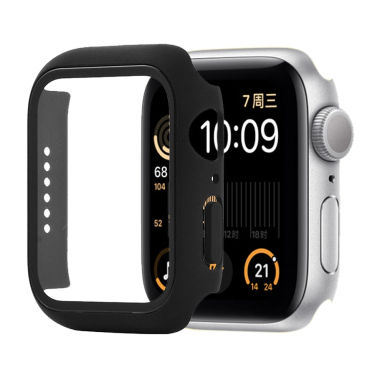 เคสป้องกัน PC+กระจกนิรภัยแบบกันกระแทก พร้อมกล่องบรรจุ สำหรับ Apple Watch 44mm (สีส้ม), สำหรับ Apple Watch Series 6 / 5 / 4 / Watch SE 44mm, สำหรับ Apple Watch Series 6 & SE & 5 & 4 44mm, สำหรับ Apple Watch Series 3 & 2 & 1 42mm