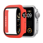 เคสป้องกัน PC+กระจกนิรภัยแบบกันกระแทก พร้อมกล่องบรรจุ สำหรับ Apple Watch 44mm (สีส้ม), สำหรับ Apple Watch Series 6 / 5 / 4 / Watch SE 44mm, สำหรับ Apple Watch Series 6 & SE & 5 & 4 44mm, สำหรับ Apple Watch Series 3 & 2 & 1 42mm