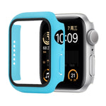 เคสป้องกัน PC+กระจกนิรภัยแบบกันกระแทก พร้อมกล่องบรรจุ สำหรับ Apple Watch 44mm (สีส้ม), สำหรับ Apple Watch Series 6 / 5 / 4 / Watch SE 44mm, สำหรับ Apple Watch Series 6 & SE & 5 & 4 44mm, สำหรับ Apple Watch Series 3 & 2 & 1 42mm
