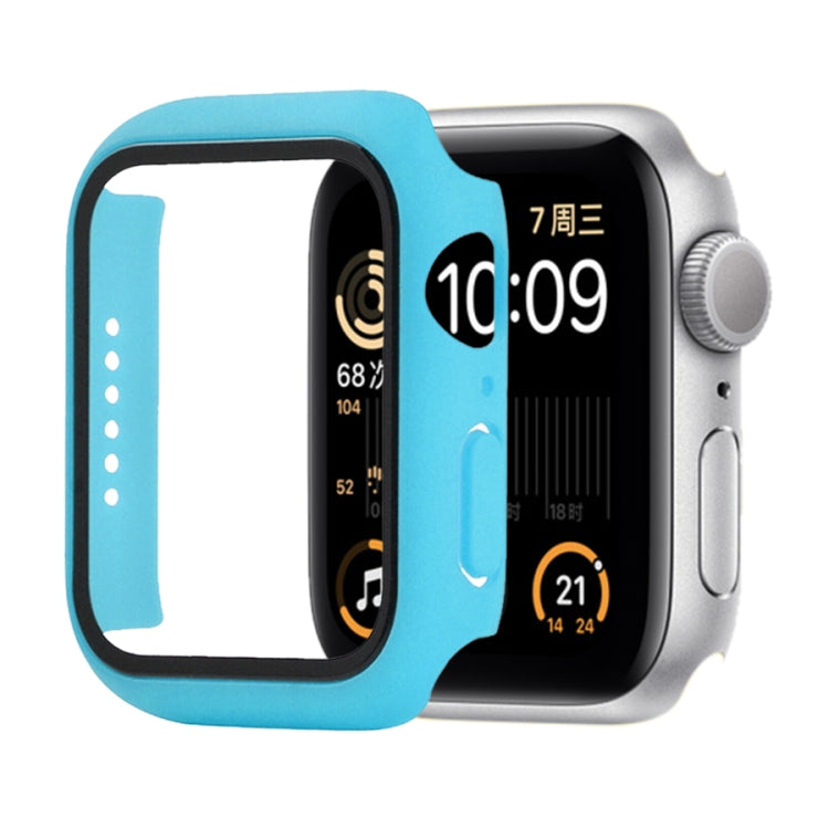 เคสป้องกัน PC+กระจกนิรภัยแบบกันกระแทก พร้อมกล่องบรรจุ สำหรับ Apple Watch 44mm (สีส้ม), สำหรับ Apple Watch Series 6 / 5 / 4 / Watch SE 44mm, สำหรับ Apple Watch Series 6 & SE & 5 & 4 44mm, สำหรับ Apple Watch Series 3 & 2 & 1 42mm