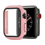 เคสป้องกัน PC+กระจกนิรภัยแบบกันกระแทก พร้อมกล่องบรรจุ สำหรับ Apple Watch 44mm (สีส้ม), สำหรับ Apple Watch Series 6 / 5 / 4 / Watch SE 44mm, สำหรับ Apple Watch Series 6 & SE & 5 & 4 44mm, สำหรับ Apple Watch Series 3 & 2 & 1 42mm