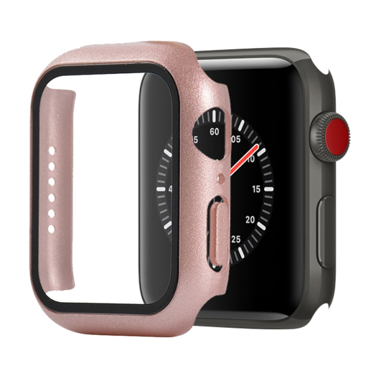 เคสป้องกัน PC+กระจกนิรภัยแบบกันกระแทก พร้อมกล่องบรรจุ สำหรับ Apple Watch 44mm (สีส้ม), สำหรับ Apple Watch Series 6 / 5 / 4 / Watch SE 44mm, สำหรับ Apple Watch Series 6 & SE & 5 & 4 44mm, สำหรับ Apple Watch Series 3 & 2 & 1 42mm