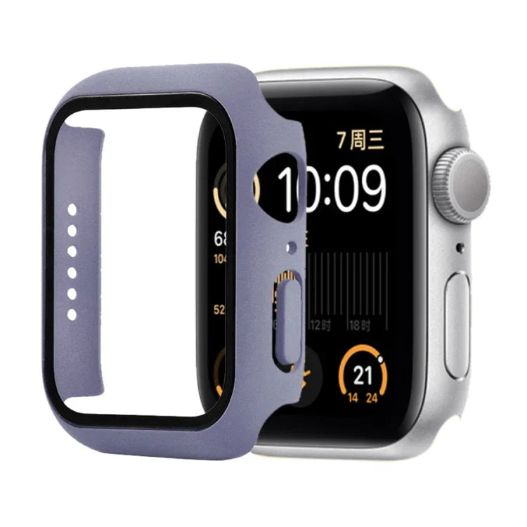 เคสกันกระแทก PC+กระจกนิรภัย พร้อมกล่องบรรจุ สำหรับ Apple Watch 44mm(สีส้ม), สำหรับ Apple Watch Series 6 / 5 / 4 / Watch SE 40mm, สำหรับ Apple Watch Series 3 & 2 & 1 38mm