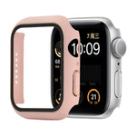 เคสกันกระแทก PC+กระจกนิรภัย พร้อมกล่องบรรจุ สำหรับ Apple Watch 44mm(สีส้ม), สำหรับ Apple Watch Series 6 / 5 / 4 / Watch SE 40mm, สำหรับ Apple Watch Series 3 & 2 & 1 38mm