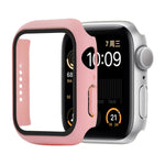เคสกันกระแทก PC+กระจกนิรภัย พร้อมกล่องบรรจุ สำหรับ Apple Watch 44mm(สีส้ม), สำหรับ Apple Watch Series 6 / 5 / 4 / Watch SE 40mm, สำหรับ Apple Watch Series 3 & 2 & 1 38mm