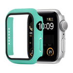 เคสกันกระแทก PC+กระจกนิรภัย พร้อมกล่องบรรจุ สำหรับ Apple Watch 44mm(สีส้ม), สำหรับ Apple Watch Series 6 / 5 / 4 / Watch SE 40mm, สำหรับ Apple Watch Series 3 & 2 & 1 38mm