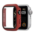 เคสกันกระแทก PC+กระจกนิรภัย พร้อมกล่องบรรจุ สำหรับ Apple Watch 44mm(สีส้ม), สำหรับ Apple Watch Series 6 / 5 / 4 / Watch SE 40mm, สำหรับ Apple Watch Series 3 & 2 & 1 38mm