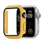 เคสกันกระแทก PC+กระจกนิรภัย พร้อมกล่องบรรจุ สำหรับ Apple Watch 44mm(สีส้ม), สำหรับ Apple Watch Series 6 / 5 / 4 / Watch SE 40mm, สำหรับ Apple Watch Series 3 & 2 & 1 38mm