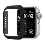 เคสกันกระแทก PC+กระจกนิรภัย พร้อมกล่องบรรจุ สำหรับ Apple Watch 44mm(สีส้ม), สำหรับ Apple Watch Series 6 / 5 / 4 / Watch SE 40mm, สำหรับ Apple Watch Series 3 & 2 & 1 38mm