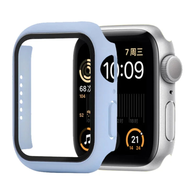 เคสกันกระแทก PC+กระจกนิรภัย พร้อมกล่องบรรจุ สำหรับ Apple Watch 44mm(สีส้ม), สำหรับ Apple Watch Series 6 / 5 / 4 / Watch SE 40mm, สำหรับ Apple Watch Series 3 & 2 & 1 38mm