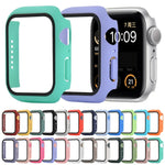 เคสกันกระแทก PC+กระจกนิรภัย พร้อมกล่องบรรจุ สำหรับ Apple Watch 44mm(สีส้ม), สำหรับ Apple Watch Series 6 / 5 / 4 / Watch SE 40mm, สำหรับ Apple Watch Series 3 & 2 & 1 38mm