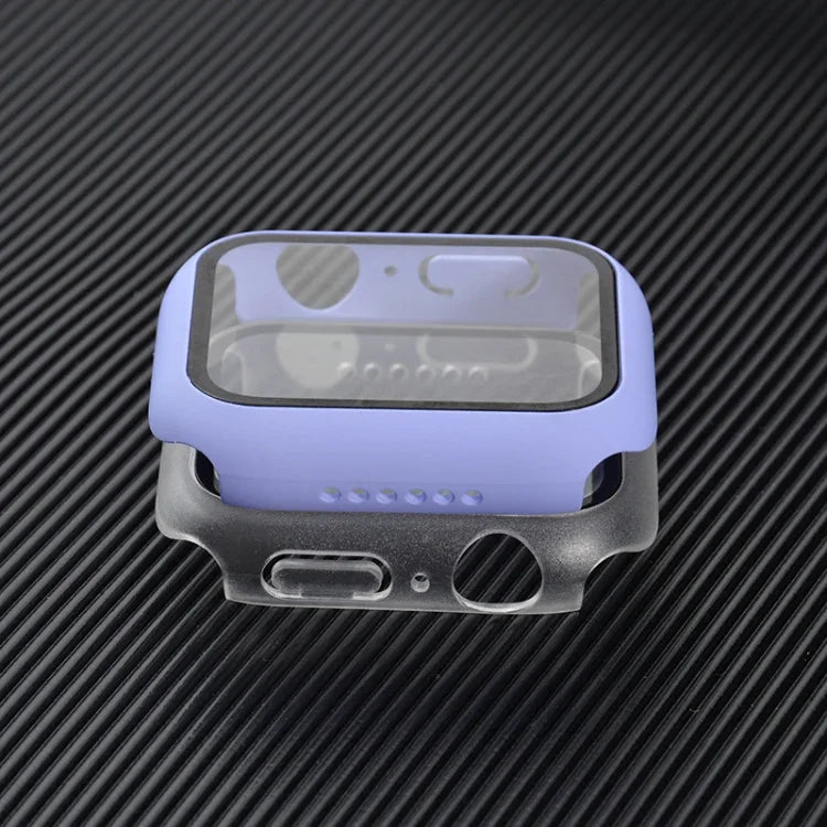 เคสกันกระแทก PC+กระจกนิรภัย พร้อมกล่องบรรจุ สำหรับ Apple Watch 44mm(สีส้ม), สำหรับ Apple Watch Series 6 / 5 / 4 / Watch SE 40mm, สำหรับ Apple Watch Series 3 & 2 & 1 38mm